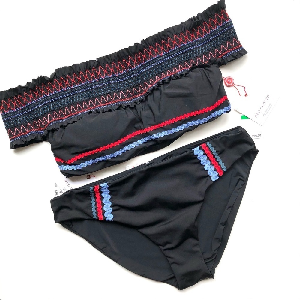 Red Carter Lola Bikini Off Shoulder Anthropologie